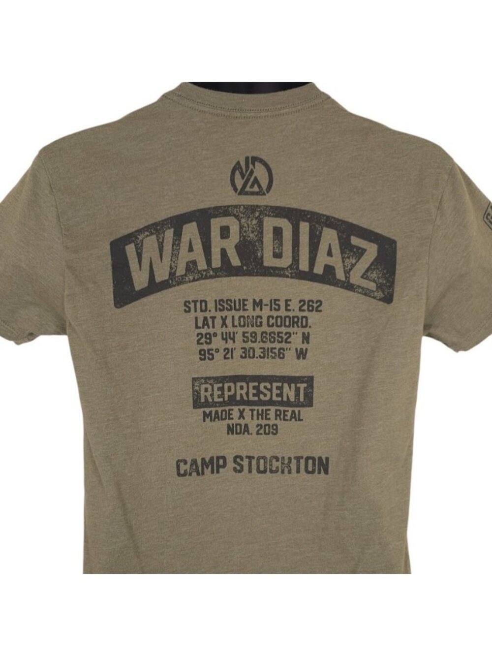 War Diaz Represent T Shirt Mens Size Small Green Nate Diaz MMA Boxer Tee
